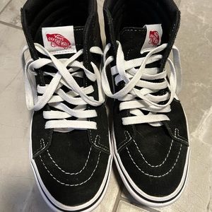 Vans old skool high tops black womens size 8